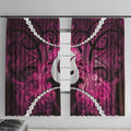 Maori Matariki Hei Matau Mawhero Window Curtain Maori Kowhaiwhai Pattern Galaxy