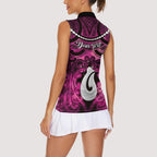 Personalised Maori Matariki Hei Matau Mawhero Women Sleeveless Polo Shirt Maori Kowhaiwhai Pattern Galaxy
