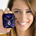 Maori Matariki Hei Matau Waiporoporo AirPods Case Maori Kowhaiwhai Pattern Galaxy