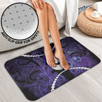 Maori Matariki Hei Matau Waiporoporo Bathroom Set Maori Kowhaiwhai Pattern Galaxy