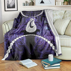 Maori Matariki Hei Matau Waiporoporo Blanket Maori Kowhaiwhai Pattern Galaxy