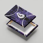 Maori Matariki Hei Matau Waiporoporo Canvas Wall Art Maori Kowhaiwhai Pattern Galaxy