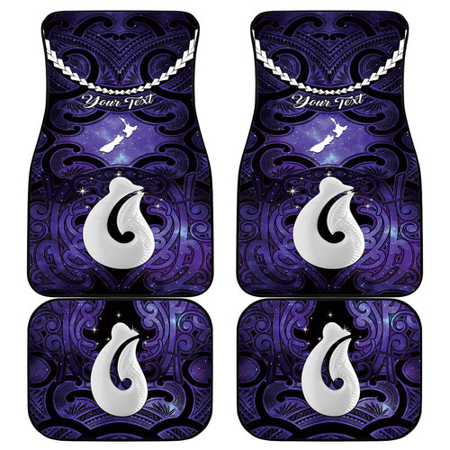 Personalised Maori Matariki Hei Matau Waiporoporo Car Mats Maori Kowhaiwhai Pattern Galaxy