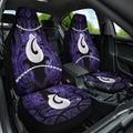 Maori Matariki Hei Matau Waiporoporo Car Seat Cover Maori Kowhaiwhai Pattern Galaxy