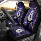 Maori Matariki Hei Matau Waiporoporo Car Seat Cover Maori Kowhaiwhai Pattern Galaxy