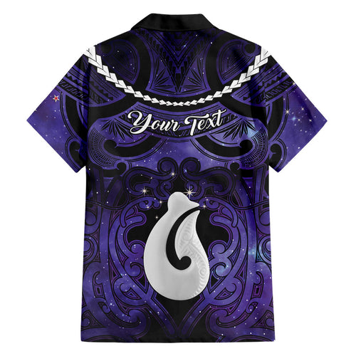 Personalised Maori Matariki Hei Matau Waiporoporo Family Matching Mermaid Dress and Hawaiian Shirt Maori Kowhaiwhai Pattern Galaxy