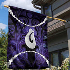 Maori Matariki Hei Matau Waiporoporo Garden Flag Maori Kowhaiwhai Pattern Galaxy