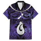 Personalised Maori Matariki Hei Matau Waiporoporo Hawaiian Shirt Maori Kowhaiwhai Pattern Galaxy
