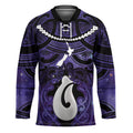 Personalised Maori Matariki Hei Matau Waiporoporo Hockey Jersey Maori Kowhaiwhai Pattern Galaxy