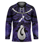 Personalised Maori Matariki Hei Matau Waiporoporo Hockey Jersey Maori Kowhaiwhai Pattern Galaxy