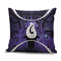 Maori Matariki Hei Matau Waiporoporo Pillow Cover Maori Kowhaiwhai Pattern Galaxy