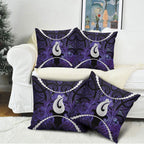 Maori Matariki Hei Matau Waiporoporo Pillow Cover Maori Kowhaiwhai Pattern Galaxy