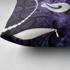 Maori Matariki Hei Matau Waiporoporo Pillow Cover Maori Kowhaiwhai Pattern Galaxy