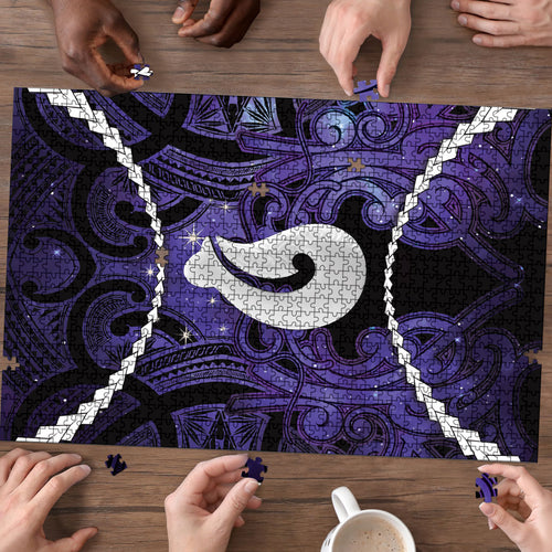 Maori Matariki Hei Matau Waiporoporo Puzzle Maori Kowhaiwhai Pattern Galaxy