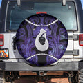 Maori Matariki Hei Matau Waiporoporo Spare Tire Cover Maori Kowhaiwhai Pattern Galaxy