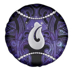 Maori Matariki Hei Matau Waiporoporo Spare Tire Cover Maori Kowhaiwhai Pattern Galaxy