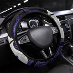 Maori Matariki Hei Matau Waiporoporo Steering Wheel Cover Maori Kowhaiwhai Pattern Galaxy