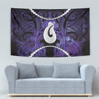 Maori Matariki Hei Matau Waiporoporo Tapestry Maori Kowhaiwhai Pattern Galaxy