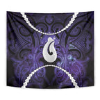 Maori Matariki Hei Matau Waiporoporo Tapestry Maori Kowhaiwhai Pattern Galaxy