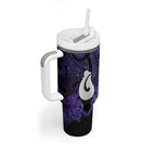 Personalised Maori Matariki Hei Matau Waiporoporo Tumbler With Handle Maori Kowhaiwhai Pattern Galaxy