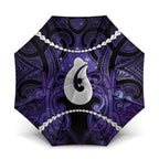 Maori Matariki Hei Matau Waiporoporo Umbrella Maori Kowhaiwhai Pattern Galaxy