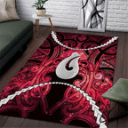 Maori Matariki Hei Matau Whero Area Rug Maori Kowhaiwhai Pattern Galaxy