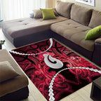 Maori Matariki Hei Matau Whero Area Rug Maori Kowhaiwhai Pattern Galaxy