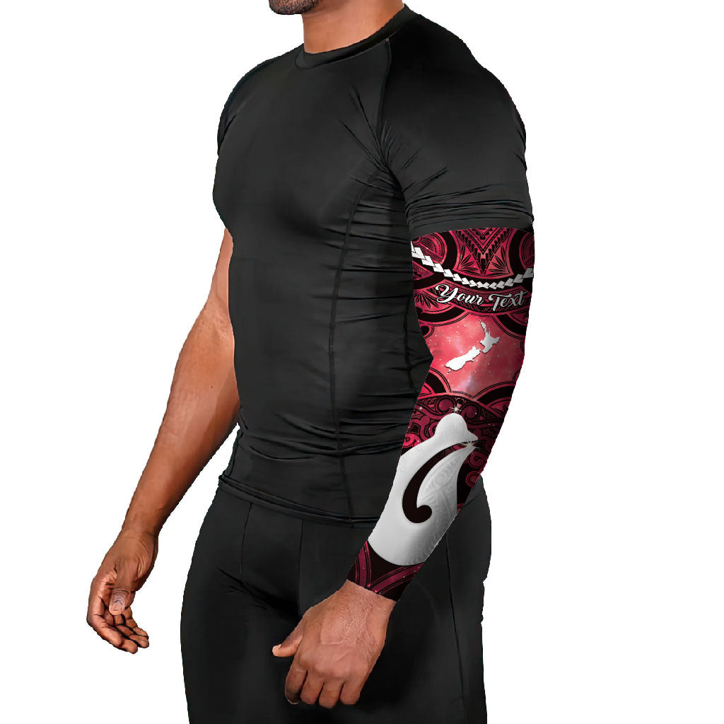 Personalised Maori Matariki Hei Matau Whero Arm Sleeves Maori Kowhaiwhai Pattern Galaxy