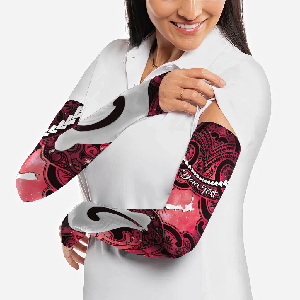 Personalised Maori Matariki Hei Matau Whero Arm Sleeves Maori Kowhaiwhai Pattern Galaxy