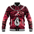 Personalised Maori Matariki Hei Matau Whero Baseball Jacket Maori Kowhaiwhai Pattern Galaxy