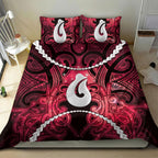 Maori Matariki Hei Matau Whero Bedding Set Maori Kowhaiwhai Pattern Galaxy