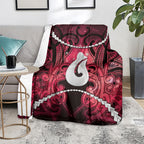 Maori Matariki Hei Matau Whero Blanket Maori Kowhaiwhai Pattern Galaxy