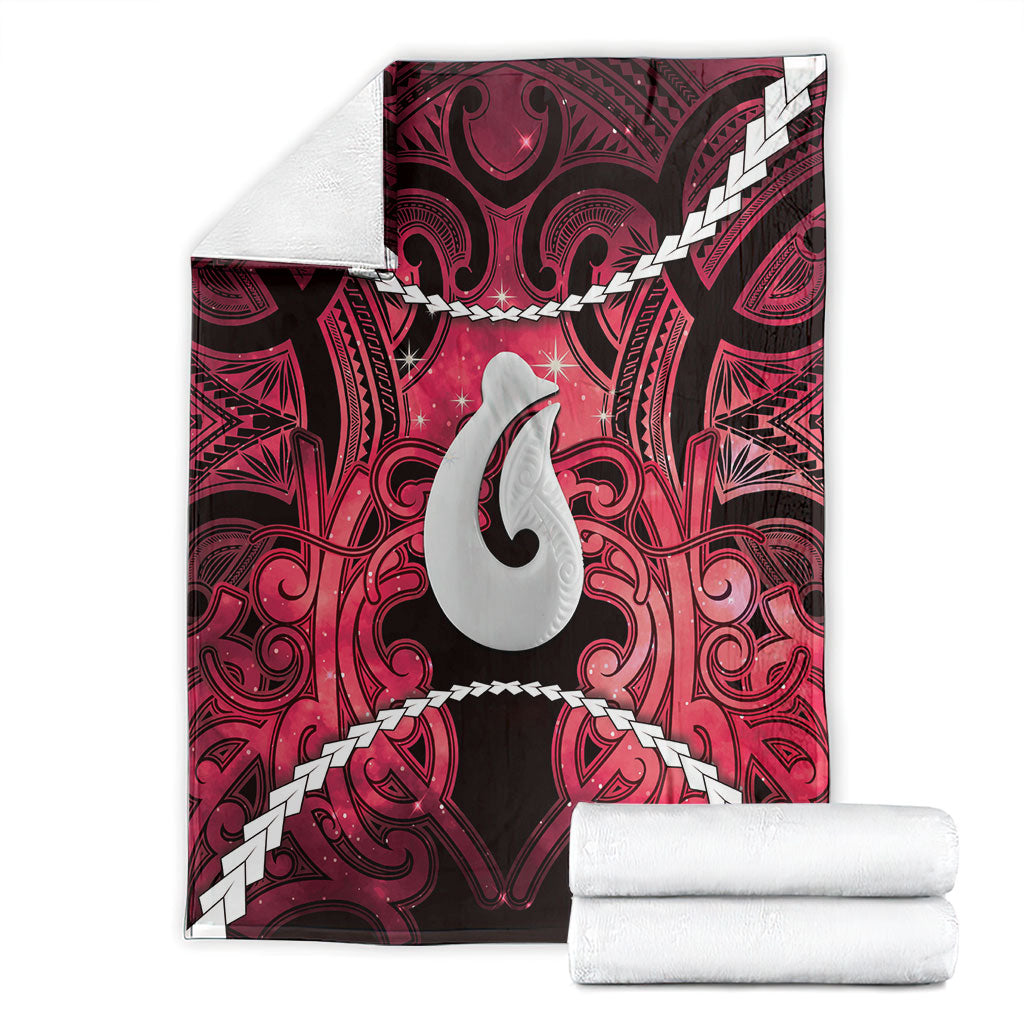 Maori Matariki Hei Matau Whero Blanket Maori Kowhaiwhai Pattern Galaxy