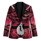 Personalised Maori Matariki Hei Matau Whero Blazer Maori Kowhaiwhai Pattern Galaxy