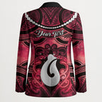 Personalised Maori Matariki Hei Matau Whero Blazer Maori Kowhaiwhai Pattern Galaxy