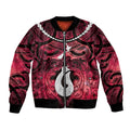 Personalised Maori Matariki Hei Matau Whero Bomber Jacket Maori Kowhaiwhai Pattern Galaxy