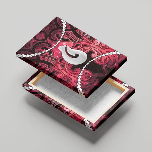Maori Matariki Hei Matau Whero Canvas Wall Art Maori Kowhaiwhai Pattern Galaxy