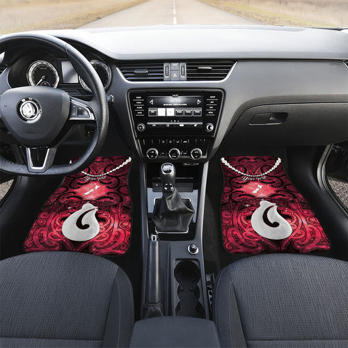 Personalised Maori Matariki Hei Matau Whero Car Mats Maori Kowhaiwhai Pattern Galaxy