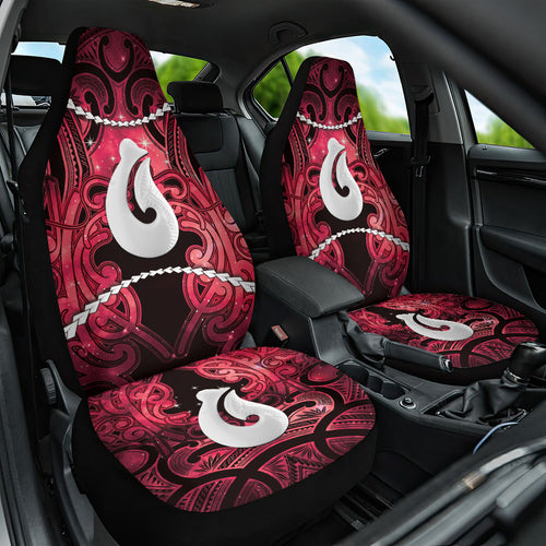Maori Matariki Hei Matau Whero Car Seat Cover Maori Kowhaiwhai Pattern Galaxy