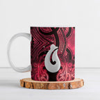 Personalised Maori Matariki Hei Matau Whero Ceramic Mug Maori Kowhaiwhai Pattern Galaxy