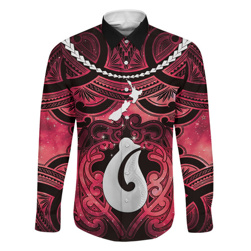 Personalised Maori Matariki Hei Matau Whero Family Matching Mermaid Dress and Hawaiian Shirt Maori Kowhaiwhai Pattern Galaxy