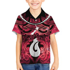 Personalised Maori Matariki Hei Matau Whero Hawaiian Shirt Maori Kowhaiwhai Pattern Galaxy