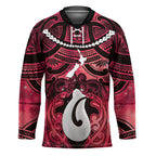 Personalised Maori Matariki Hei Matau Whero Hockey Jersey Maori Kowhaiwhai Pattern Galaxy