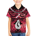Personalised Maori Matariki Hei Matau Whero Kid Hawaiian Shirt Maori Kowhaiwhai Pattern Galaxy