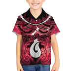 Personalised Maori Matariki Hei Matau Whero Kid Hawaiian Shirt Maori Kowhaiwhai Pattern Galaxy