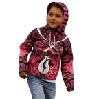 Personalised Maori Matariki Hei Matau Whero Kid Hoodie Maori Kowhaiwhai Pattern Galaxy