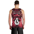 Personalised Maori Matariki Hei Matau Whero Men Tank Top Maori Kowhaiwhai Pattern Galaxy
