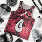 Personalised Maori Matariki Hei Matau Whero Men Tank Top Maori Kowhaiwhai Pattern Galaxy