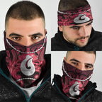 Maori Matariki Hei Matau Whero Neck Gaiter Maori Kowhaiwhai Pattern Galaxy
