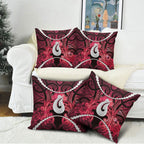 Maori Matariki Hei Matau Whero Pillow Cover Maori Kowhaiwhai Pattern Galaxy